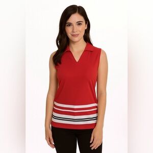 Liz Claiborne knit top size medium red Sleevless